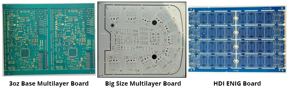3oz Base Multilayer Board, Big Size Multilayer Board and HDI ENIG Board